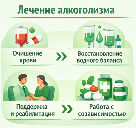лечение алкоголизма в Петушках этапы